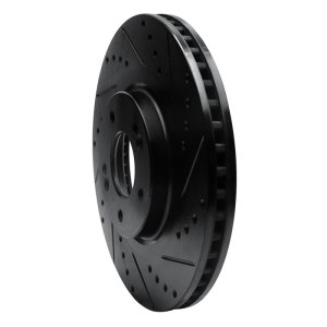 Kia Sorento Brake Rotor (1) - Front Right - R1 Concepts - Drilled & Slotted - Black - `15-`20